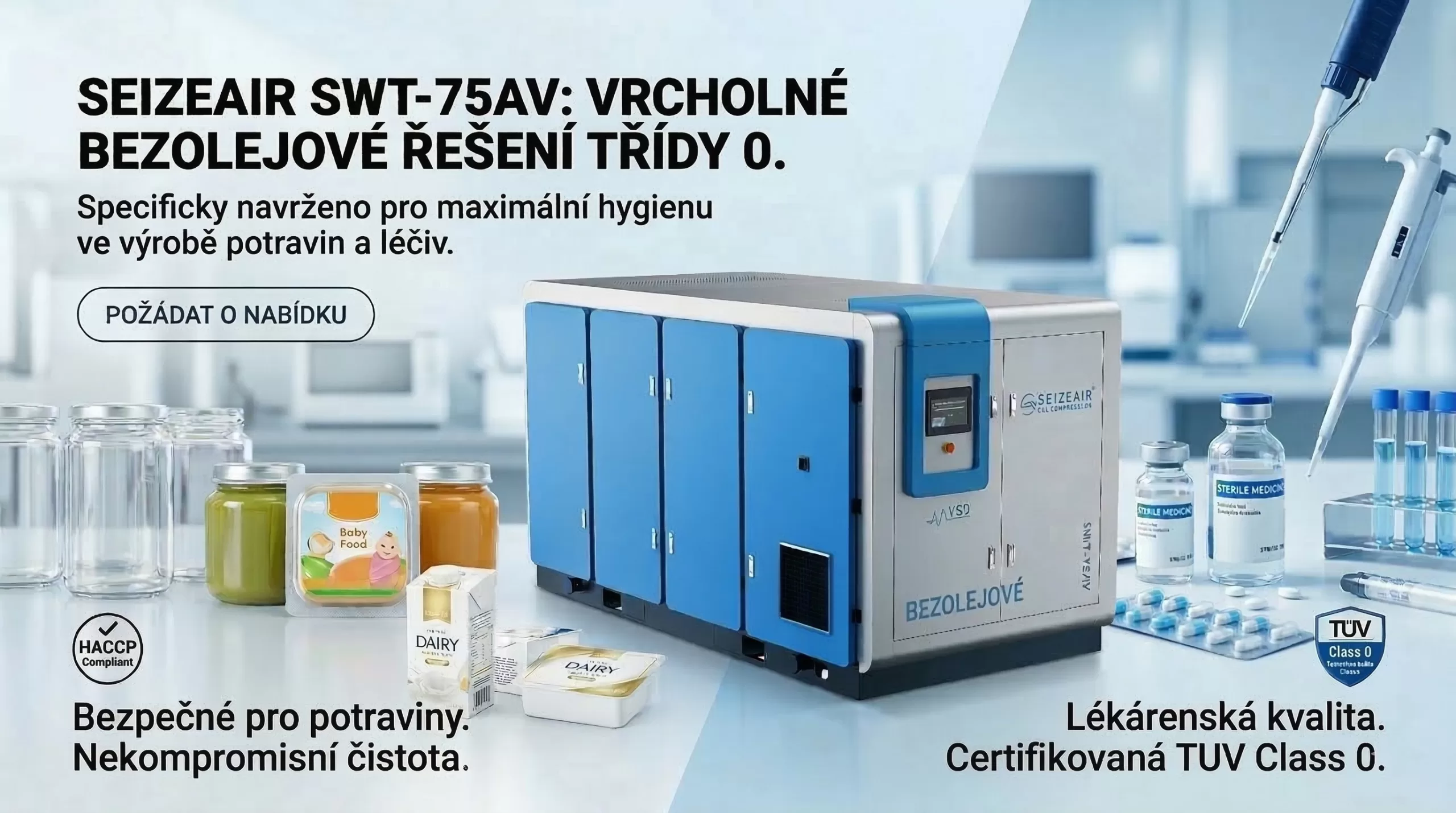 Bezolejový kompresor Třída 0