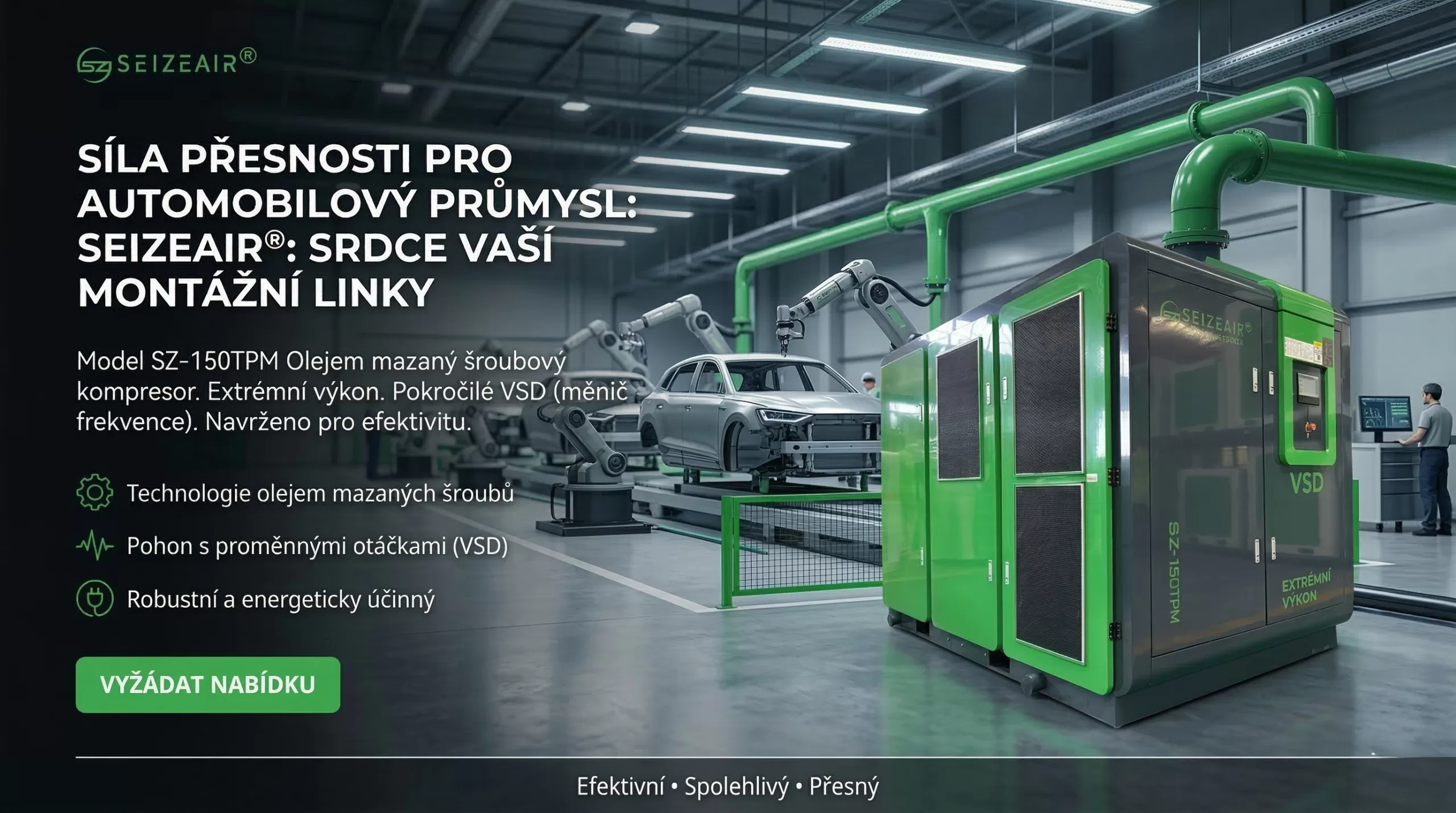 Automobilový průmysl kompresor